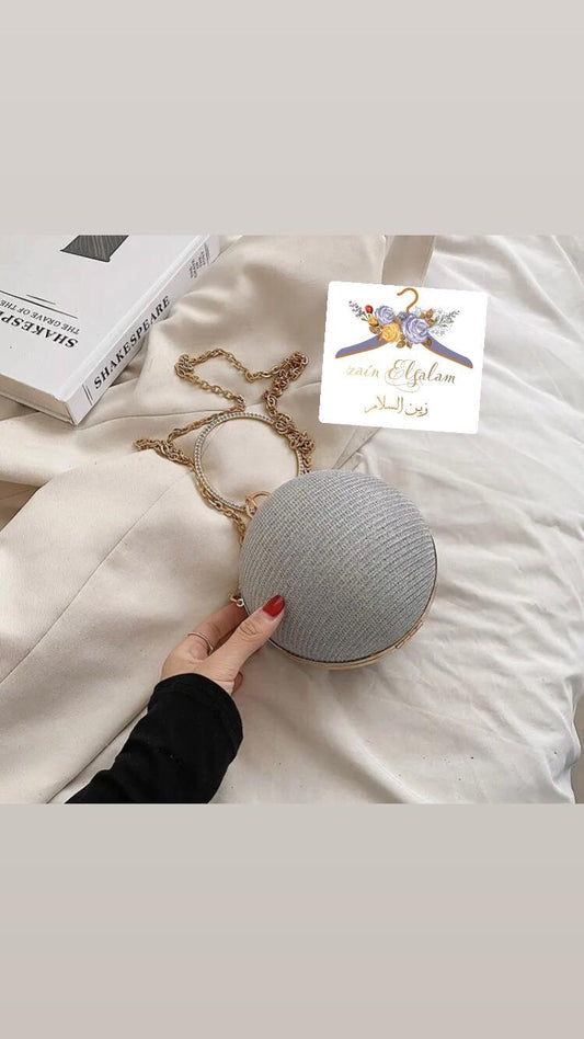 Ball Silver Chain Bag